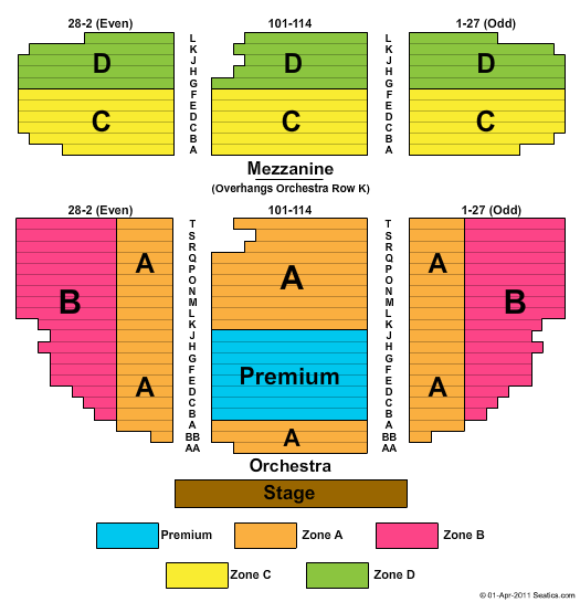 broadhurst theatre seating chart